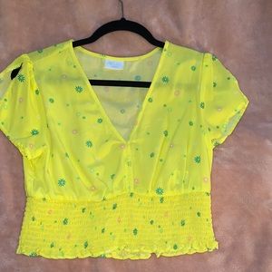 Floral waist crop top